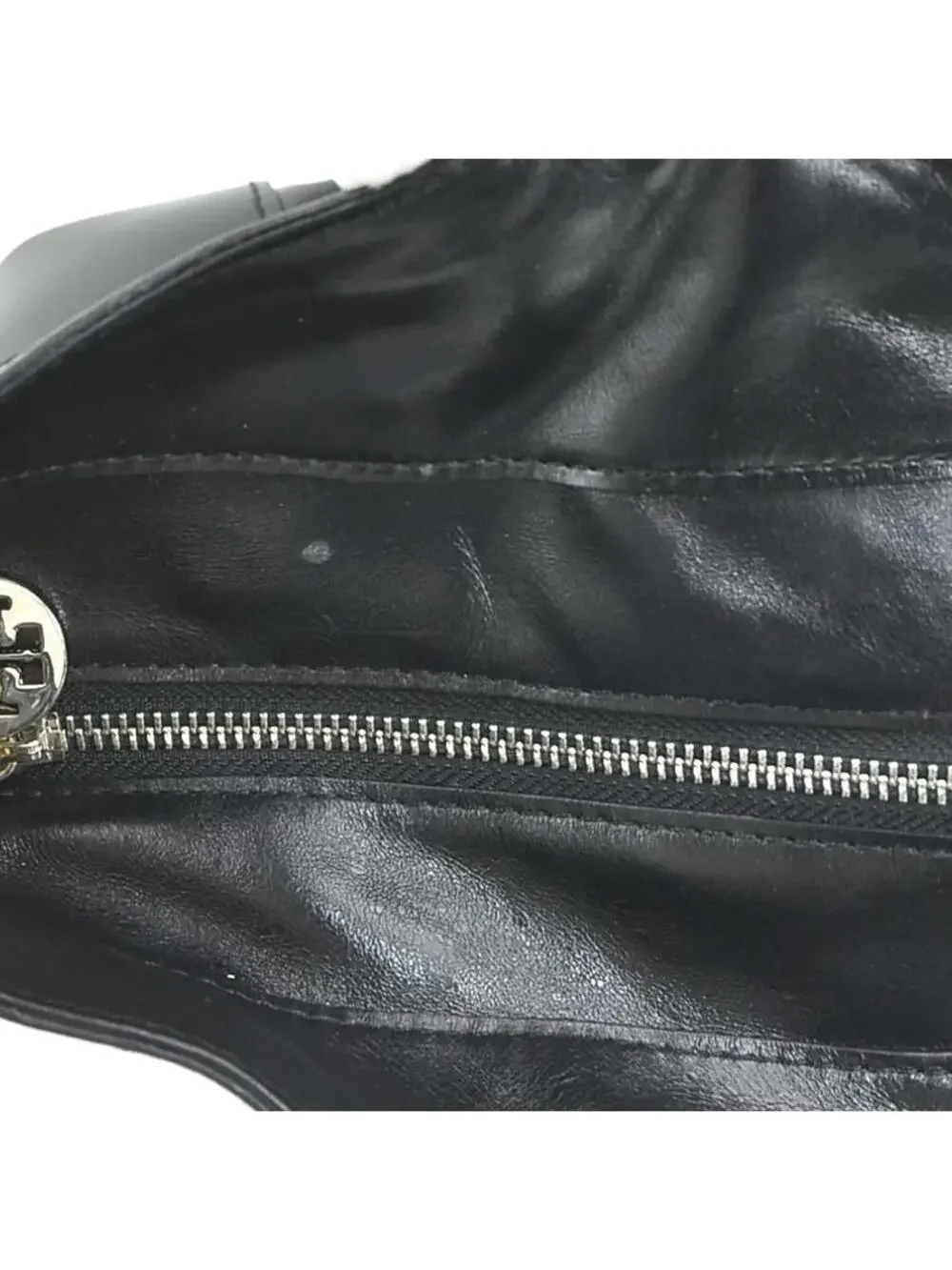 Auth Tory Burch Handbag Black Leather #293863T11B